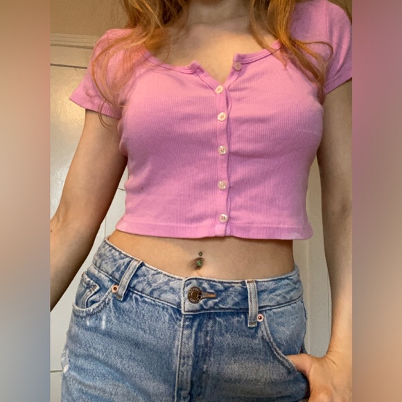 Brandy Melville button up tee - Picture 2 of 2